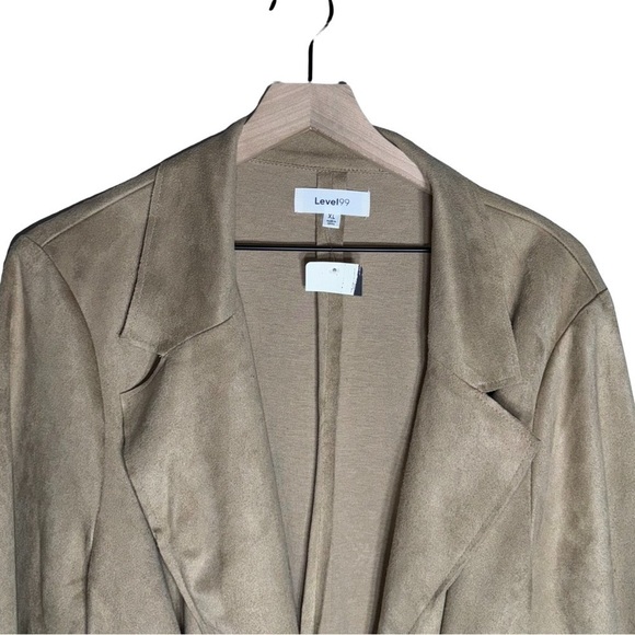 Evereve Level 99 Belted Faux Suede Blazer Women’s - Size XL - Picture 8 of 10